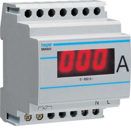 Hager SM601 ammeter for transformer measurement digital