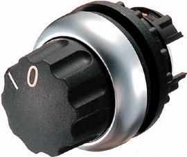 Eaton M22-WR selector switch, 2 positions, black 0 I, latching, 216855