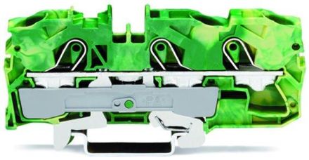 Wago 2010-1307 3-wire 10qmm green-yellow feed-through terminal