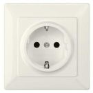 Siemens 5UB1582 SCHUKO socket with cover plate titanium white