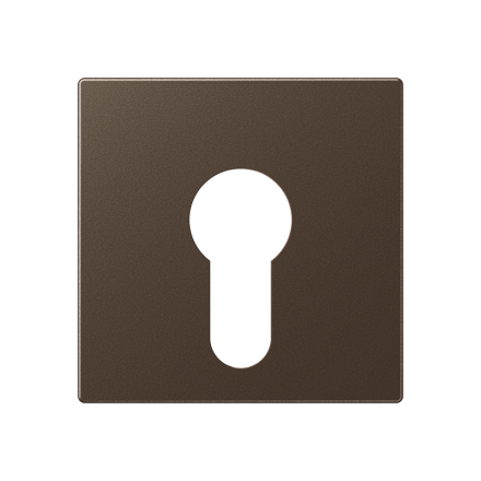 Jung A525PLMO cover for key switch without dismantling protection, thermoplastic painted, series A, mocha