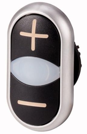 Eaton M22-DDL-S-X4/X5 double pushbutton illuminated, labeled, 218145