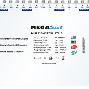 Megasat Multiswitch 17/16,NT