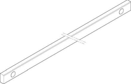 ABN 2FB 20x10x587mm horizontal both sides CU rail (XCUW122B)