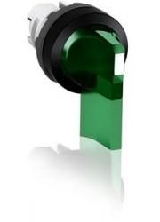 ABB Stotz-Kontakt M2SS4-11G, illuminated selector switch actuator BC green, 2 positions, long rotary handle, 1SFA611203R1102