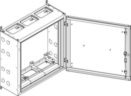 ABN earthed IP55 840x840x340mm wall housing (NT35E)