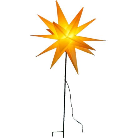 FHS 35535 LED star yellow, 58cm rod 1 LED ww, T6/18 hrs, IP44