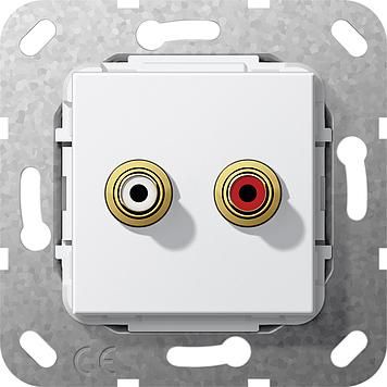 Gira 563203 Cinch audio solder connection insert pure white