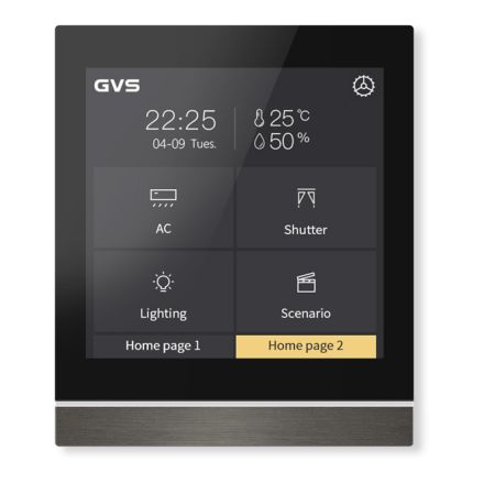 GVS 88188117 KNX touch panel V40s | horizontal/vertical | black | 4 inches