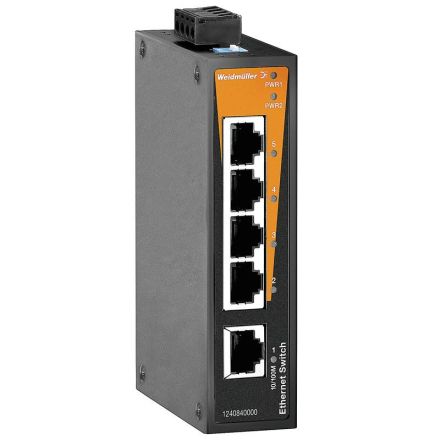 Weidmüller 1240840000 IE-SW-BL-05-5TX Switch Fast Ethernet Basic Line