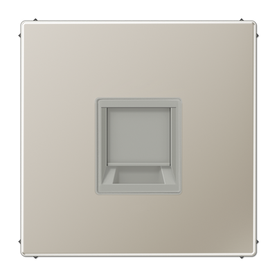 Jung ES1969-15WE cover (latched) for modular jack sockets 1-way, EMT, AMP, MTRJ, LS series, stainless steel