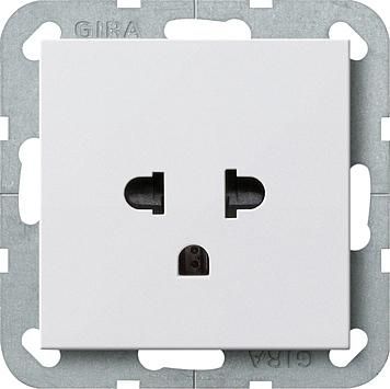 Gira 284003 socket EURO-US System 55 pure white