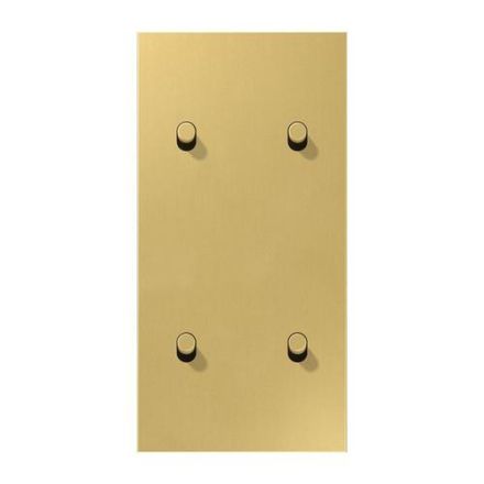 Jung ME12-25CR25 cover with rocker arm, cylinder, 2-way, 2 x 2 rocker arms, vertical, series LS 1912, brass classic