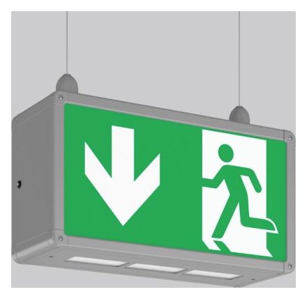 RZB 671347.004.1.04 Pendant Rectangle 360 LED emergency light