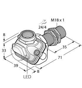 Turck 4012061 BI5-EM18WDTC-Y1X Inductive sensor