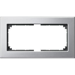 MERTEN 475860 metal frame 2-way platinum silver