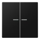 JUNG A10921STRFBFSWM KNX-RF button A | 2-fold, thermoplastic | matt graphite black