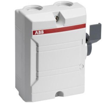 ABB Stotz-Kontakt BW225WDP, load-break switch in housing, 2-pole 16A 690V, side actuation, 2CMA142401R1000