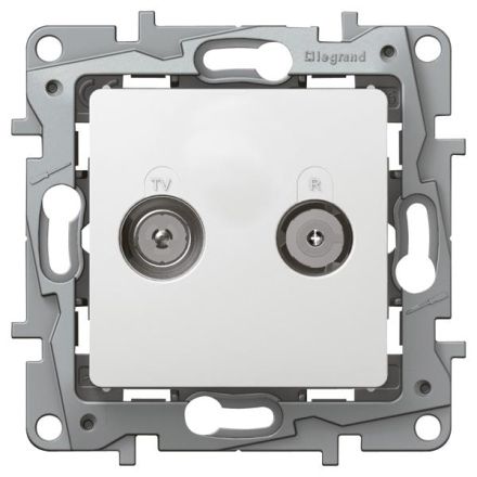Legrand 664561 pass-through box Niloe TV-Radio 14dB ultra-white white, (white)