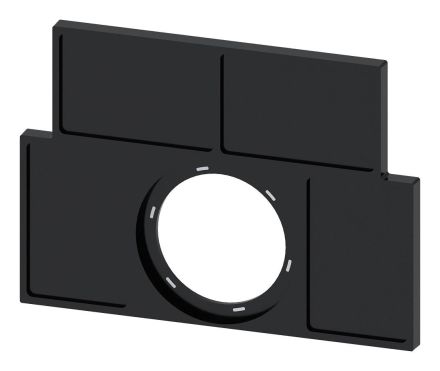 Siemens 3SU1900-0BS10-0AA0 flat black 4 labels 17.5x27mm label holder