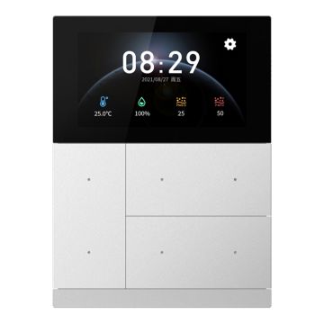 GVS 88186083 KNX room controller WALTZ TOUCH+ PAD | 4-way, aluminum | silver