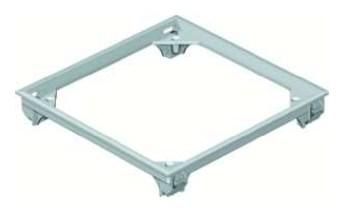 OBO Bettermann BAU/E/7011 iron grey for ZDE 204x204mm floor covering attachment frame, 7407048