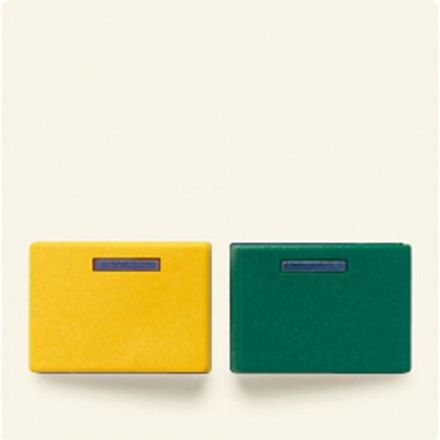 Jung A642E cover for Ackermann, type 73642 E, yellow, green, series AS, white
