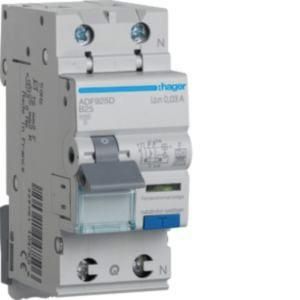 Hager ADF925D 1P+N 6kA B-25A 30mA Type F residual current circuit breaker