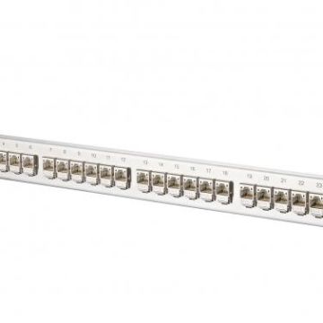 METZ CONNECT 24 Port 180° 1U stainless steel C6A module ISO, 130B11P1-E