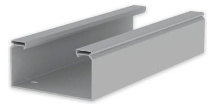 Unex 66221 light grey RAL7035 100x200 U23X unperforated cable tray