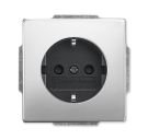 Busch-Jaeger 2300 EUCB-866 SCHUKO® socket insert, with raised contact protection, stainless steel
