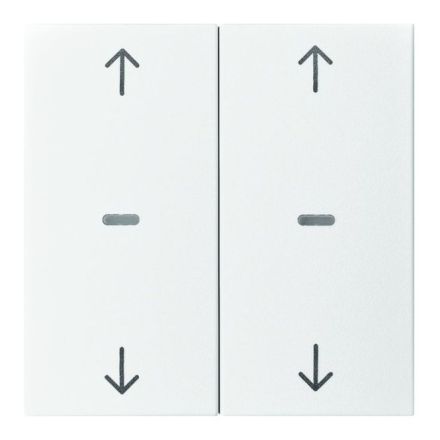 BERKER 80961399 Cover for push button sensor S.1/B.3/B.7 | 2-way, arrows | polar white matt