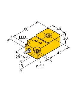 Turck 1608800 BI15U-Q20-AP6X2 Inductive sensor