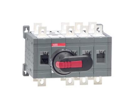 ABB Stotz-Kontakt OT160E13CP, load changeover switch 4-pole 160A with handle and shaft open switching I-0-II, 1SCA022777R0170