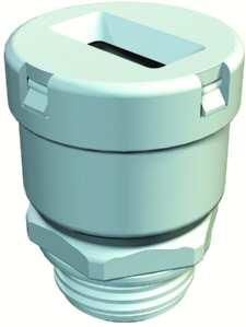 OBO Bettermann 106FL M20 8x19mm grey flat screw connection, 2013002