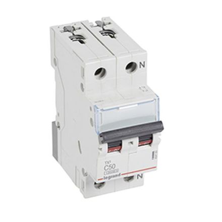Legrand 404193 Circuit breaker TX3 C50A 1P+N 10KA 2M