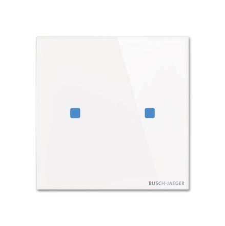 BUSCH-JAEGER TB/U2.5.11-CG KNX push button sensor Standard tacteo | 2-way, horizontal | white glass | 86x86 mm