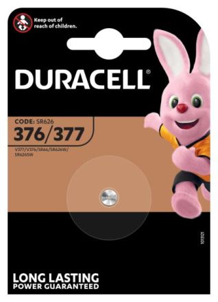 Hückmann 125199 Duracell D377 AgO 1.55V 28mAh watch battery