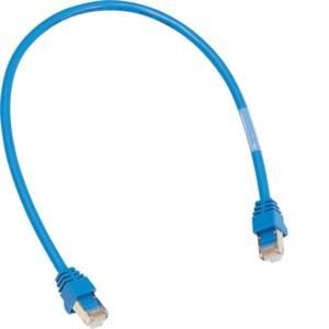 Hager ZZ45WAN100 2xRJ45 plug blue 1m patch cable