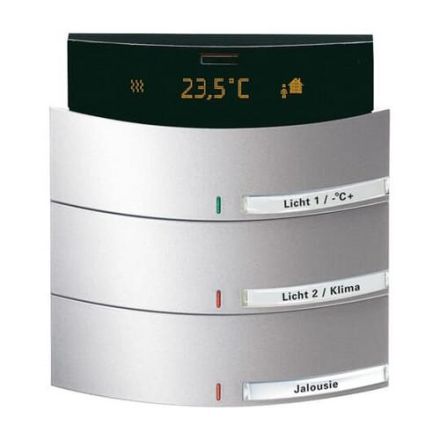 Busch-Jaeger 6321/38-83 Control element 3/6-way, with IR interface and RTR, Busch-triton® aluminum silver