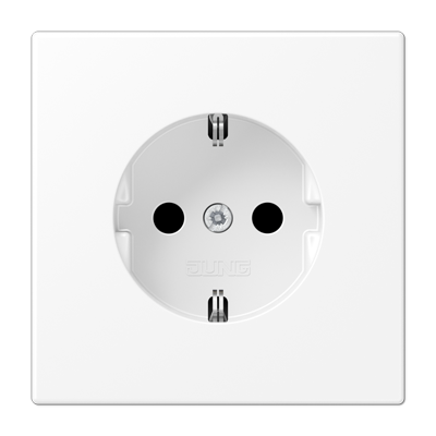 Jung LS1520NWWM SCHUKO socket, 16 A 250 V ~, without claws, LS series, snow white matt