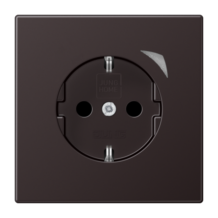Jung BTAL1521SD-L SCHUKO socket, 16 A 250 V ~, screw terminals, with function display, integrated increased contact protection, SAFETY+, thermoplastic painted, LS series,