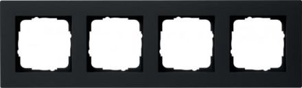 Gira 0214095 4-way flat E2 black cover frame