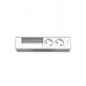 Kindermann 7449000202 4-way 2x power 2x free aluminum natural module carrier