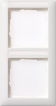 Gira 110203 2-way cover frame BSF vertical Standard 55 pure white