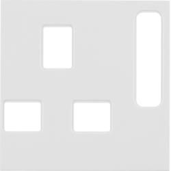 Berker 3313078989 Centre piece for sockets, British Standard switchable polar white, glossy Be
