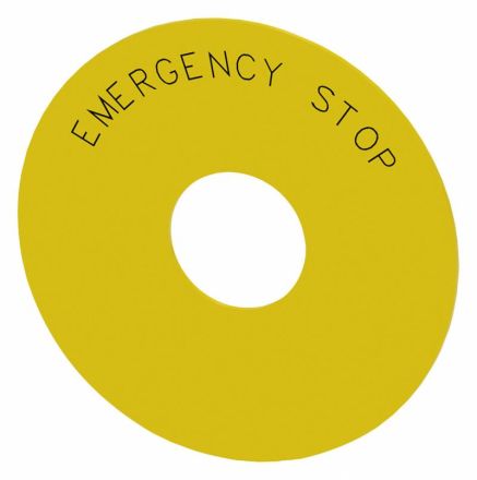 Siemens 3SU1900-0BC31-0DA0 round for emergency stop yellow Emergency Stop backing plate