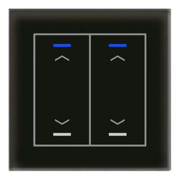 MDT BE-GTL20S.A1 KNX glass button II Light | 2-way, arrows | black glass