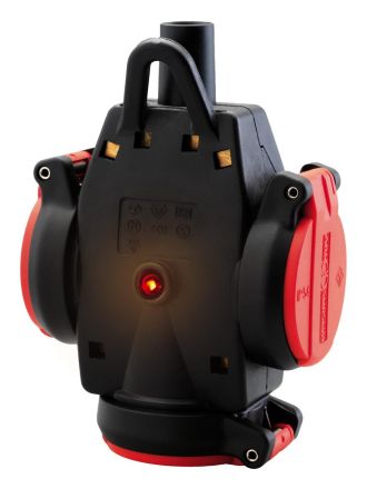 ABL Sursum 1173543 red 2-pole+earth 16A 250V triple coupling SCHUKO