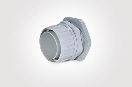 HellermannTyton 167-00537 FG56-M63-PP-GY-X1 metric corrugated hose fitting